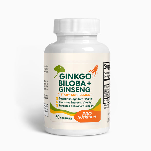 Pro Nutrition Ginkgo Biloba + Ginseng - 60 Capsules Dietary Supplement