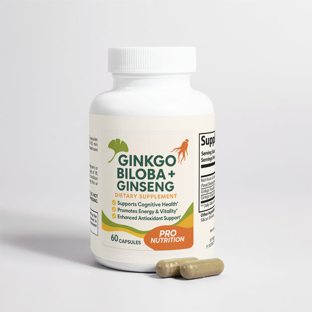 Pro Nutrition Ginkgo Biloba + Ginseng - 60 Capsules Dietary Supplement