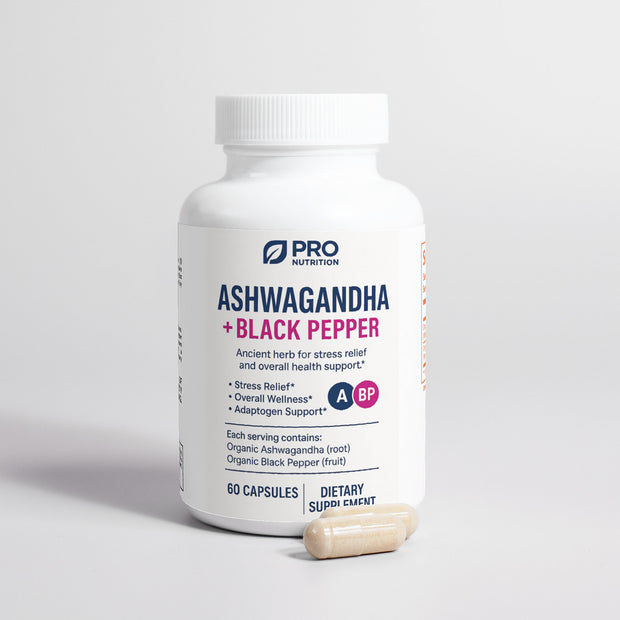 Pro Nutrition Ashwagandha with Black Pepper Dietary Supplement
