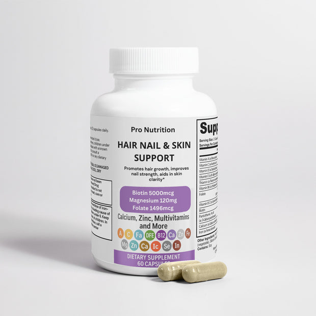Pro Nutrition Hair, Nail & Skin Support - 60 Capsules Dietary Supplements