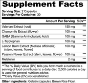 Pro Nutrition Dream Rest with Valerian and GABA - Advanced Formula 60 Capsules Dietary Supplement