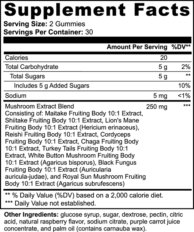 Pro Nutrition Mushroom Extract Complex - 60ct Gummies
