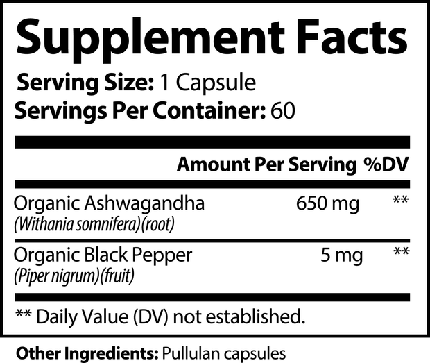Pro Nutrition Ashwagandha with Black Pepper Dietary Supplement