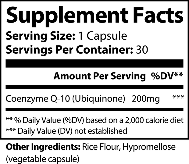 Pro Nutrition CoQ10 Ubiquinone - 30 Capsules