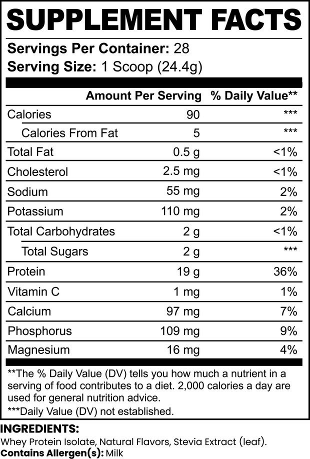 Pro Nutrition Pure3 100% Whey Protein Isolate (Vanilla)